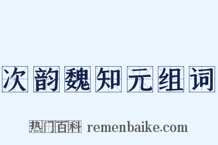 次韵魏知元组词是什么意思的图片